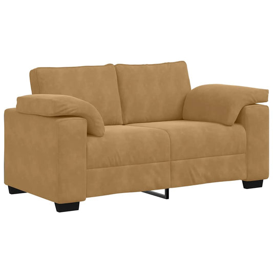 Zweisitzer-Sofa Braun 120 cm Samt