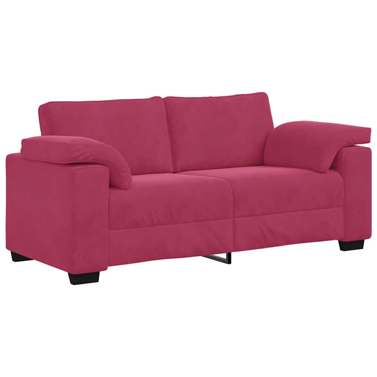 Zweisitzer-Sofa Weinrot 140 cm Samt