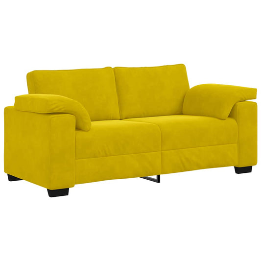 Zweisitzer-Sofa Gelb 140 cm Samt