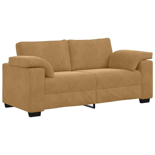 Zweisitzer-Sofa Braun 140 cm Samt