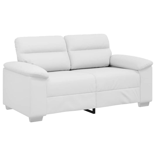 2-Sitzer-Sofa Weiß 120 cm Kunstleder