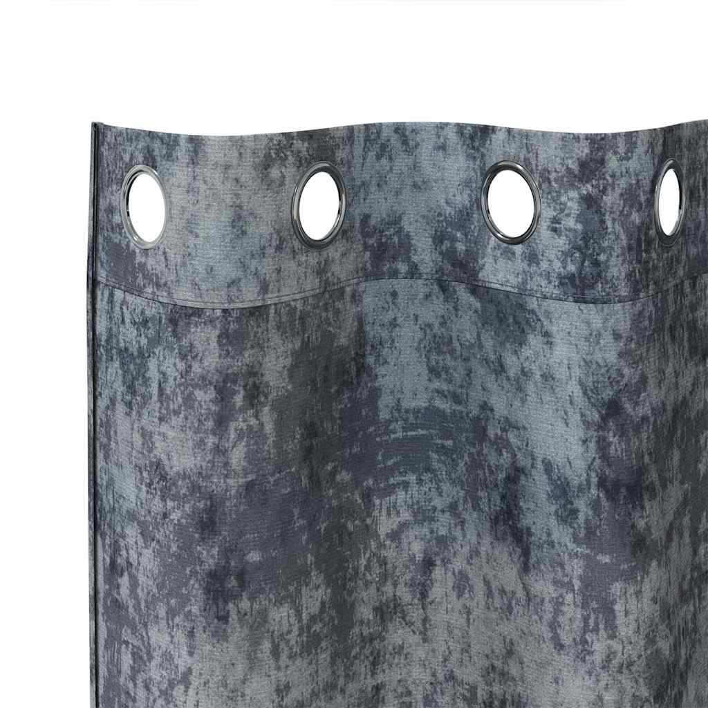 Vorhang mit Vorhängen 2 pcs Silber Grau 175 x 140 cm Samt