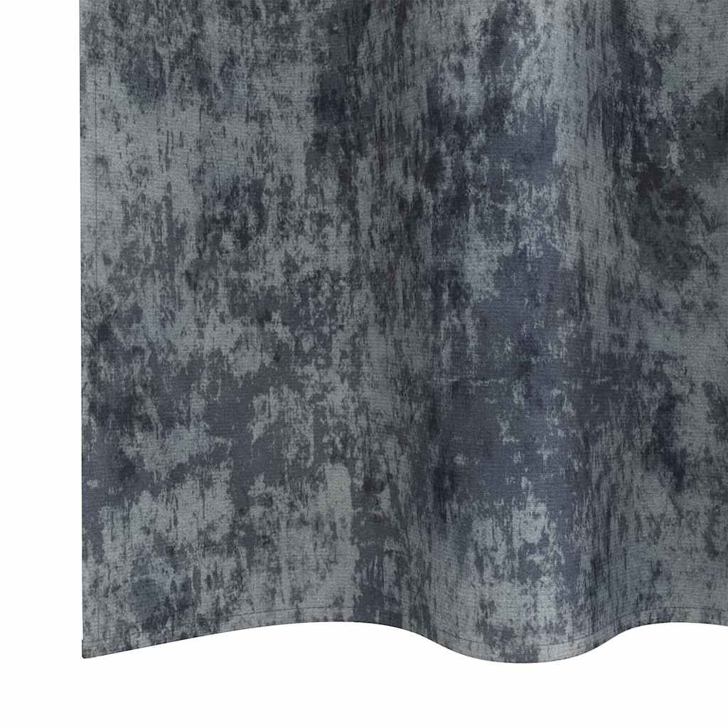 Vorhang mit Vorhängen 2 pcs Silber Grau 175 x 140 cm Samt