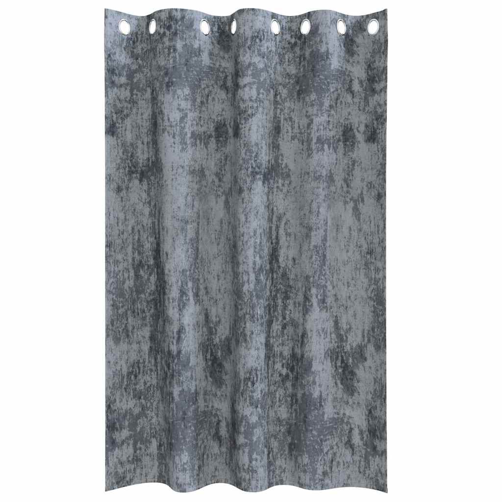 Vorhang mit Vorhängen 2 pcs Silber Grau 175 x 140 cm Samt