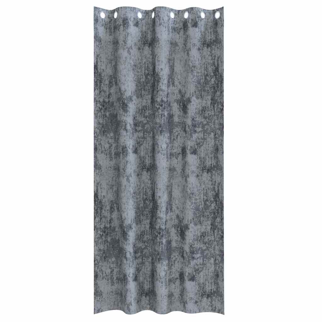 Vorhang mit Vorhängen 2 pcs Silbergrau 245 x 140 cm Samt