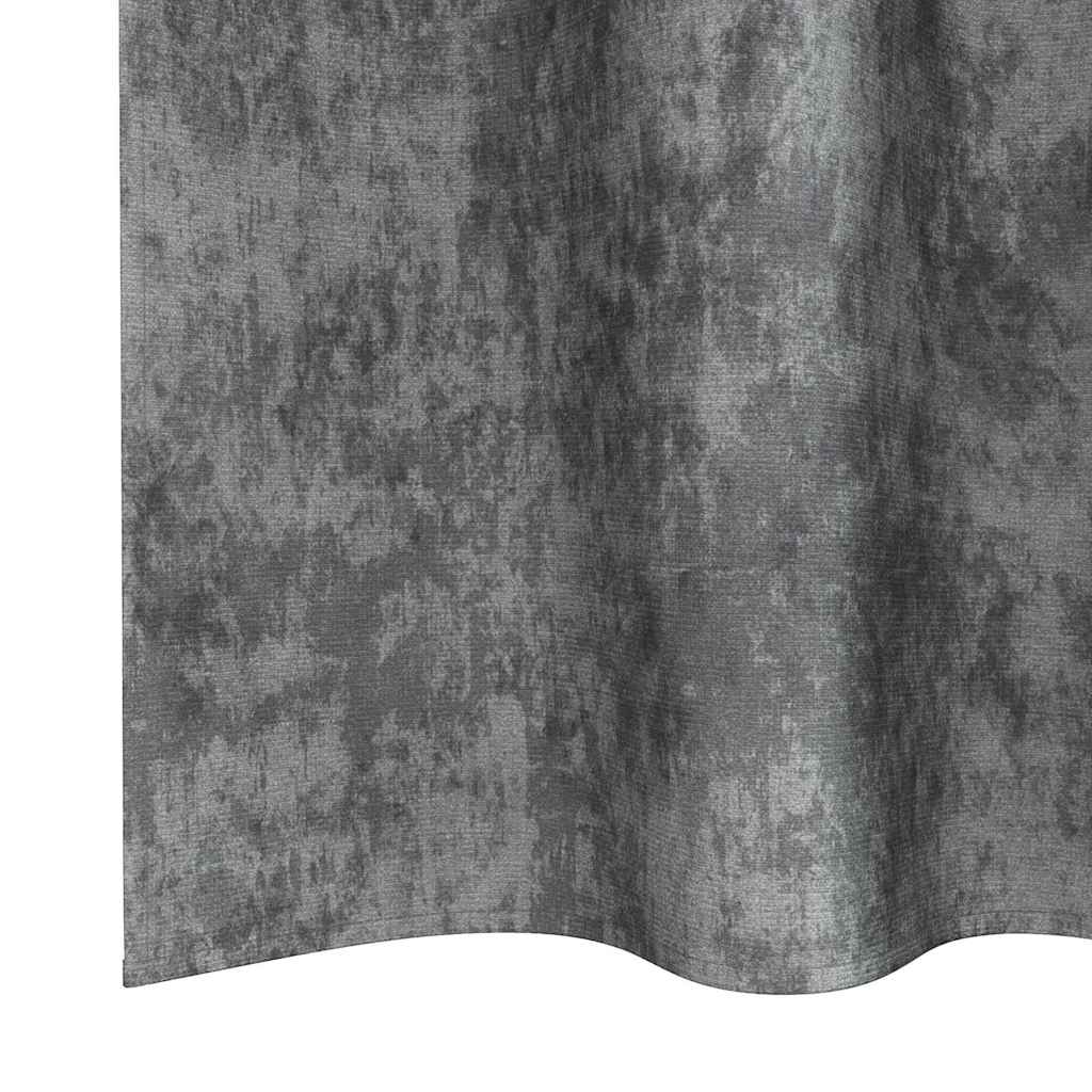 Vorhang mit Vorhängen 2 pcs Grau 175 x 140 cm Samt