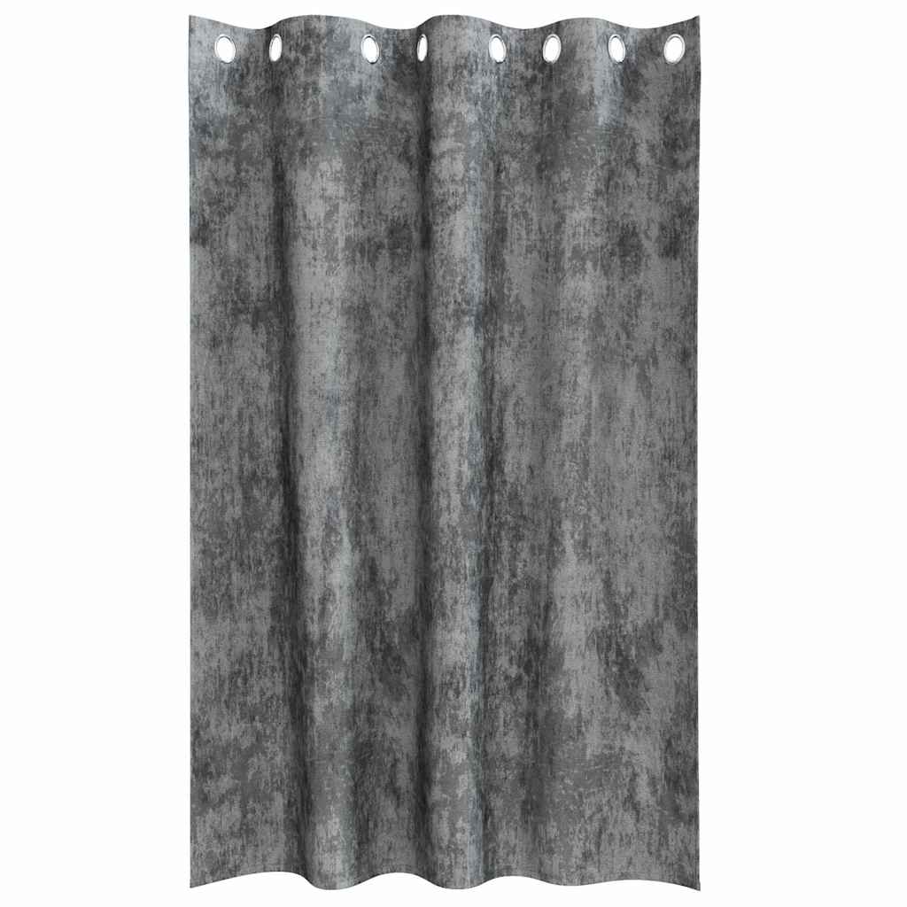 Vorhang mit Vorhängen 2 pcs Grau 175 x 140 cm Samt