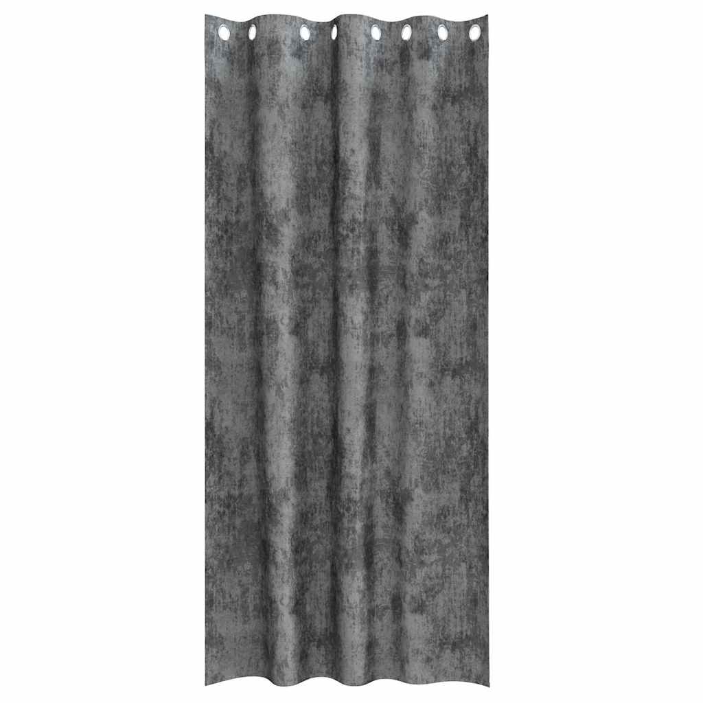 Vorhang mit Vorhängen 2 pcs Grau 225 x 140 cm Samt