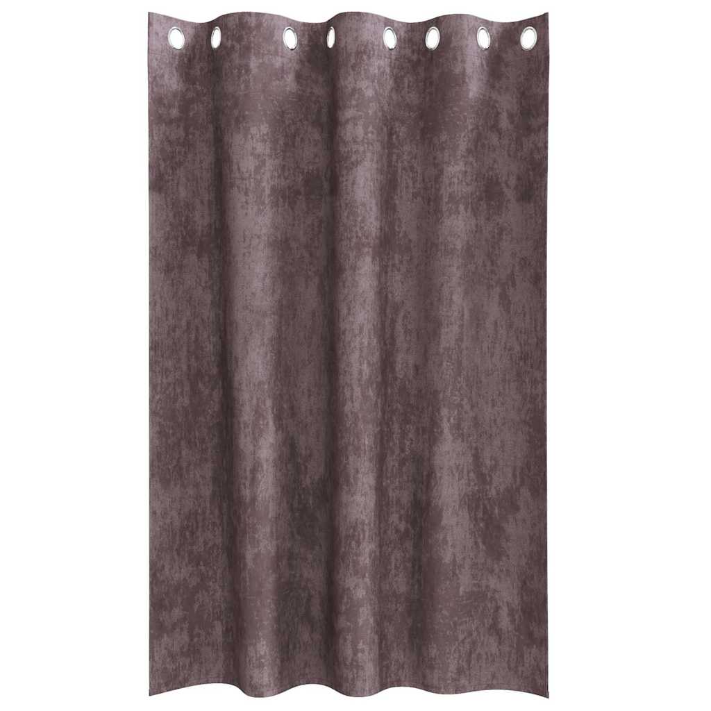 Vorhang mit Vorhängen 2 pcs Braun 175 x 140 cm Samt