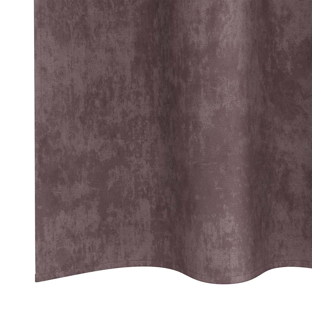 Vorhang mit Vorhängen 2 pcs Braun 225 x 140 cm Samt