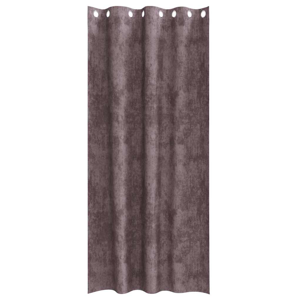 Vorhang mit Vorhängen 2 pcs Braun 225 x 140 cm Samt