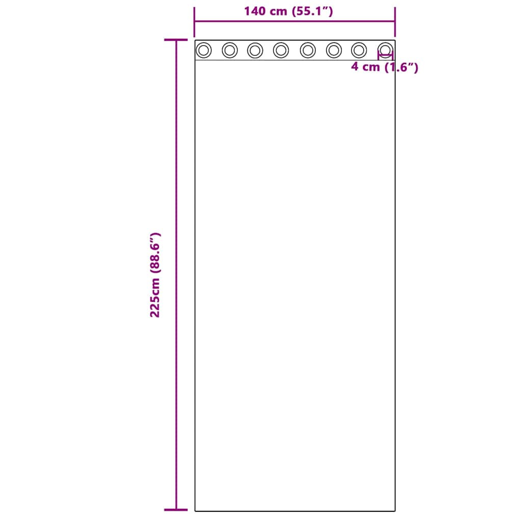 Vorhang mit Vorhängen 2 pcs Braun 225 x 140 cm Samt