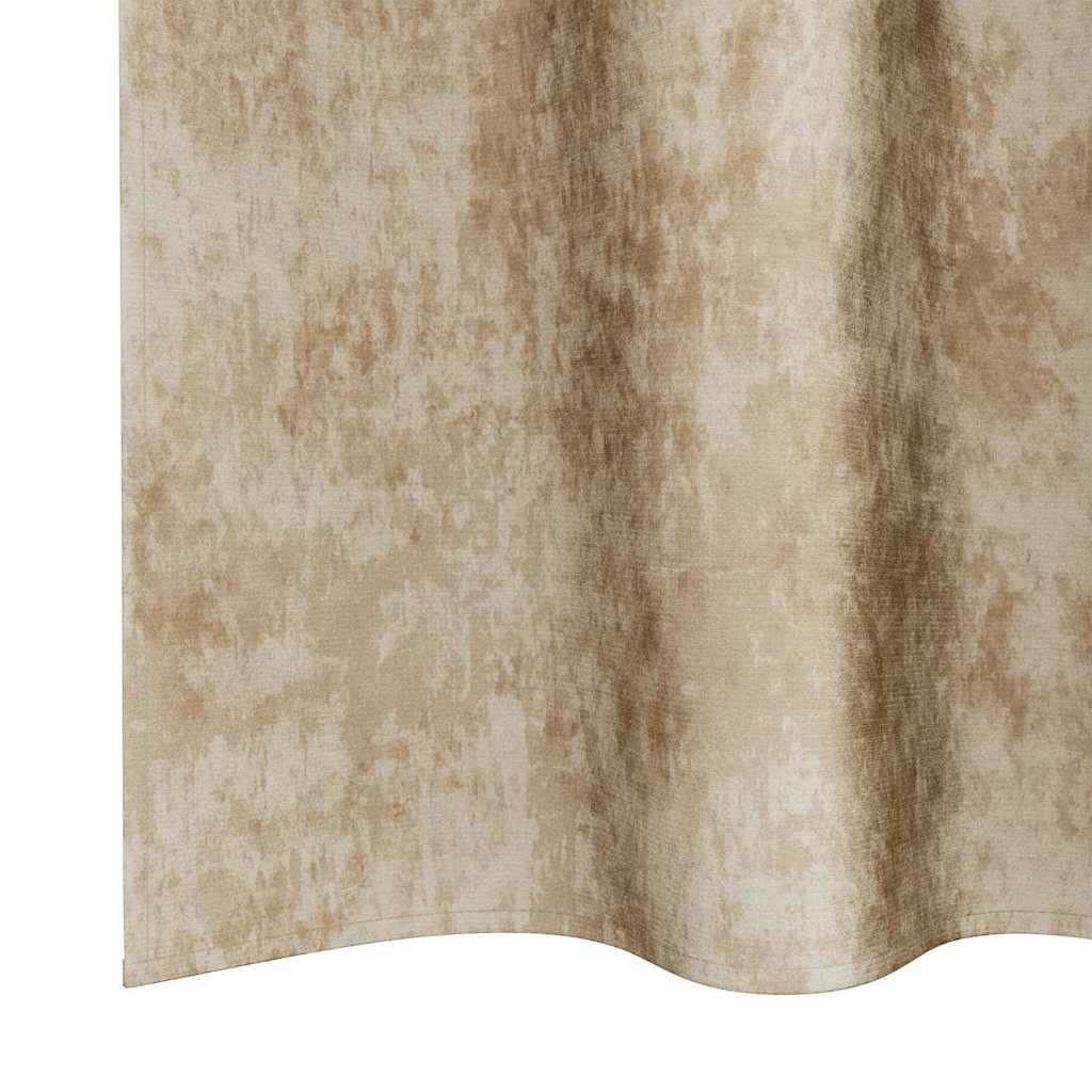 Vorhang mit Vorhängen 2 pcs Creme 175 x 140 cm Samt