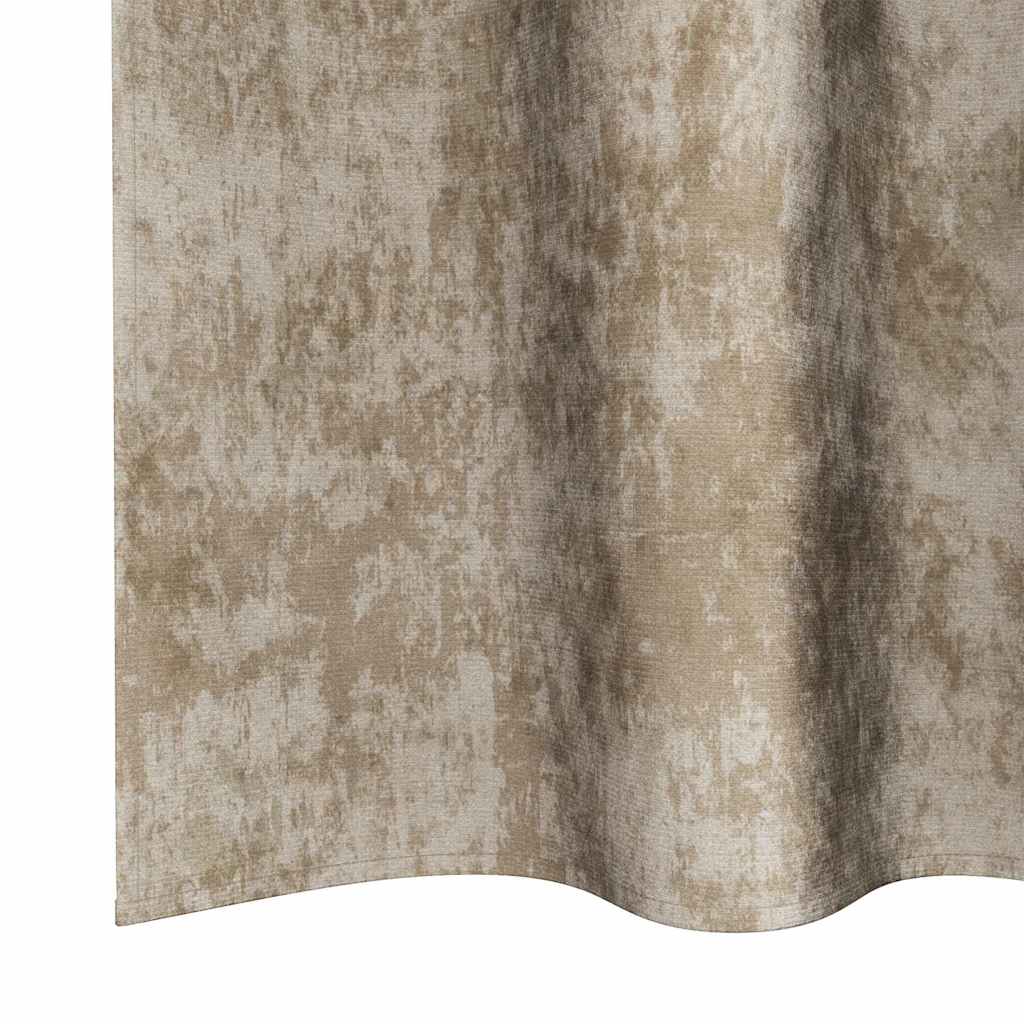 Vorhang mit Vorhängen 2 pcs Champagner 260 x 140 cm Samt