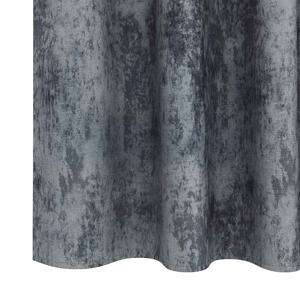 Vorhang mit Vorhängen 2 pcs Silbergrau 245 x 140 cm Samt
