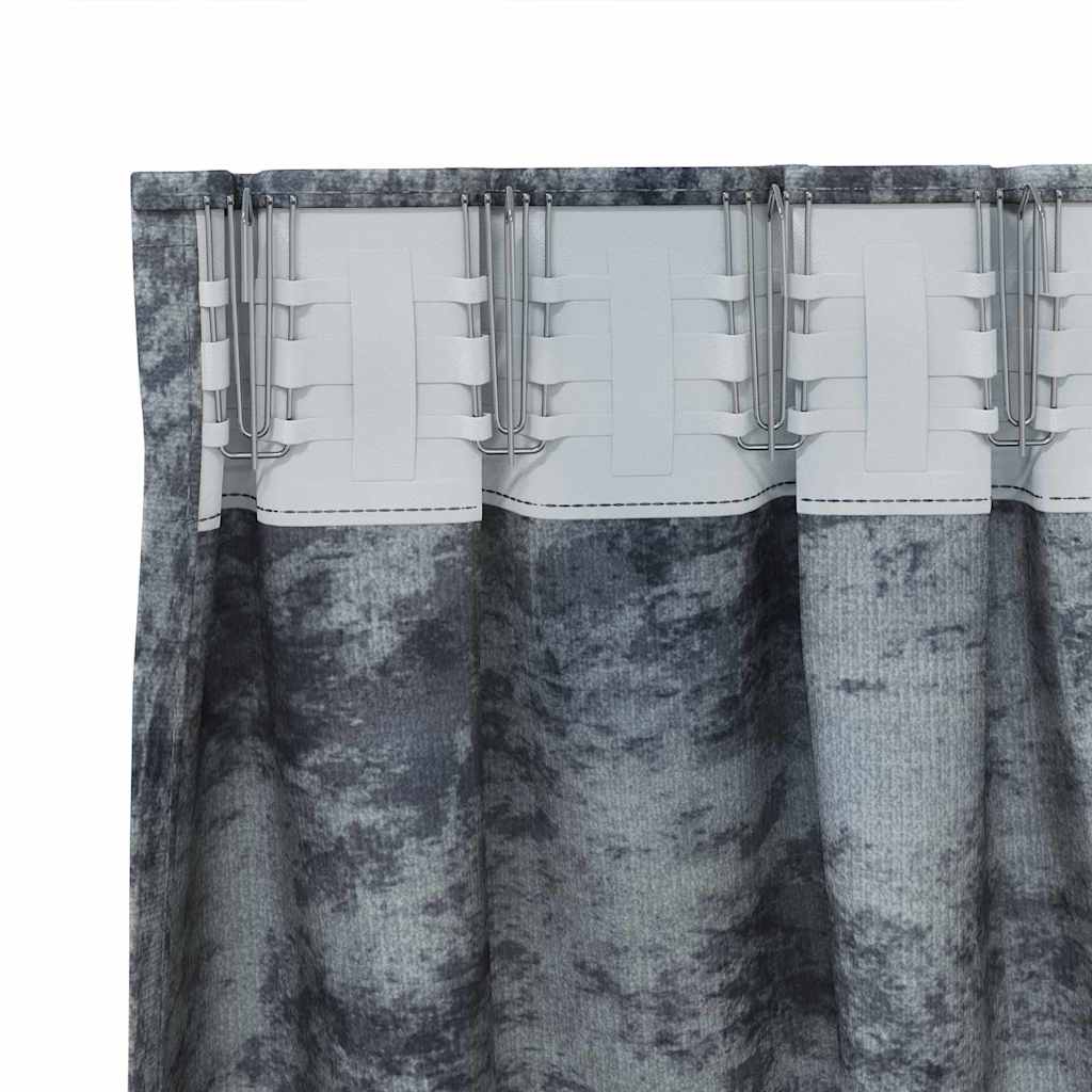 Vorhang mit Vorhängen 2 pcs Silbergrau 260 x 140 cm Samt