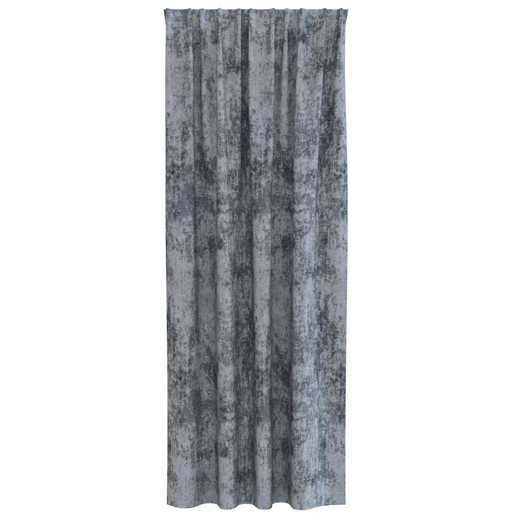 Vorhang mit Vorhängen 2 pcs Silbergrau 260 x 140 cm Samt