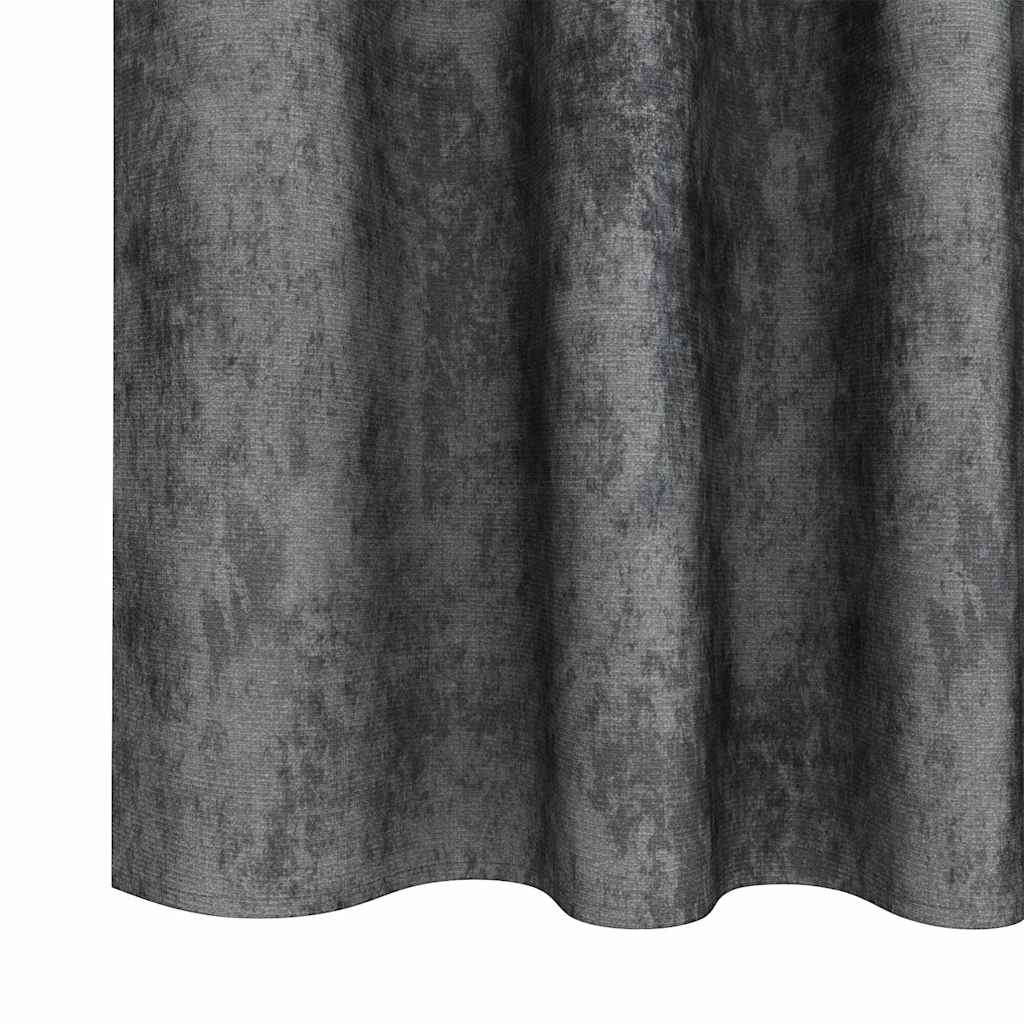 Vorhang mit Vorhängen 2 pcs Grau 245 x 140 cm Samt