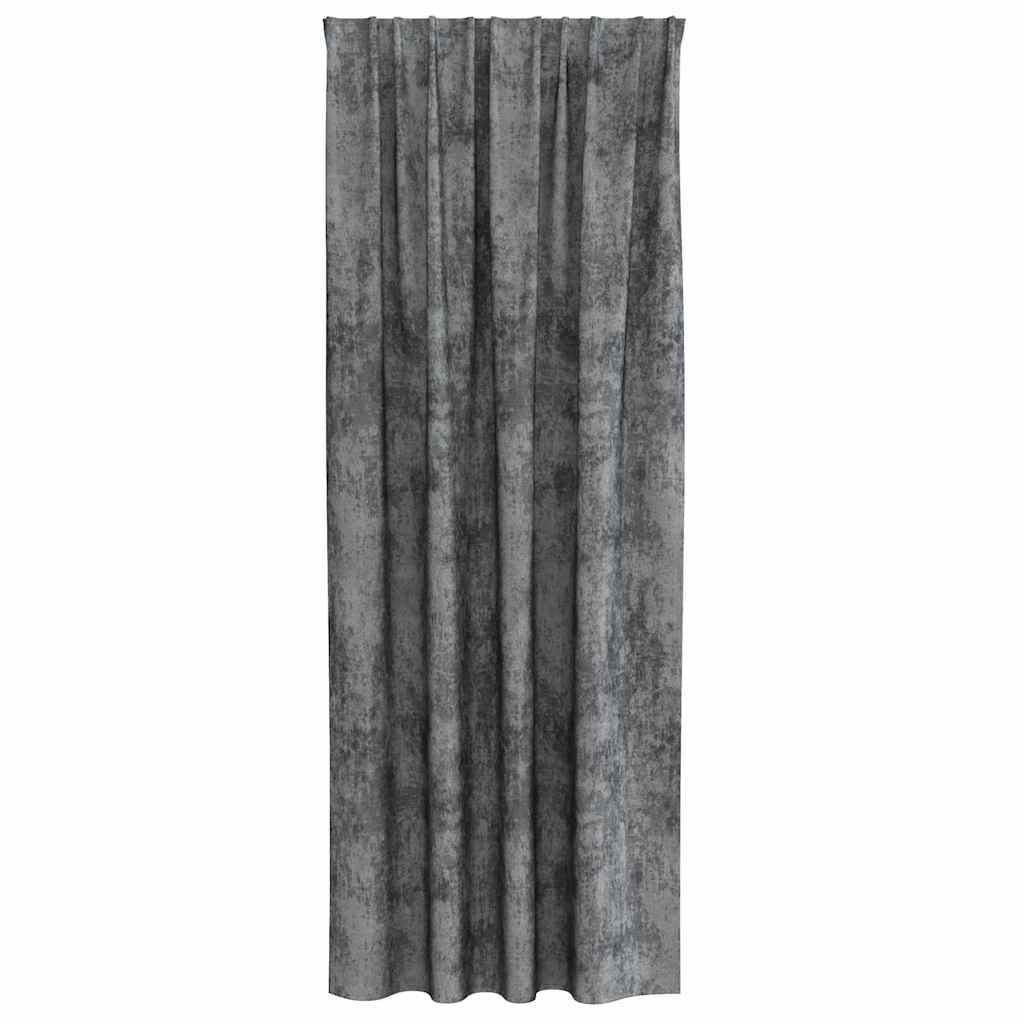 Vorhang mit Vorhängen 2 pcs Grau 245 x 140 cm Samt