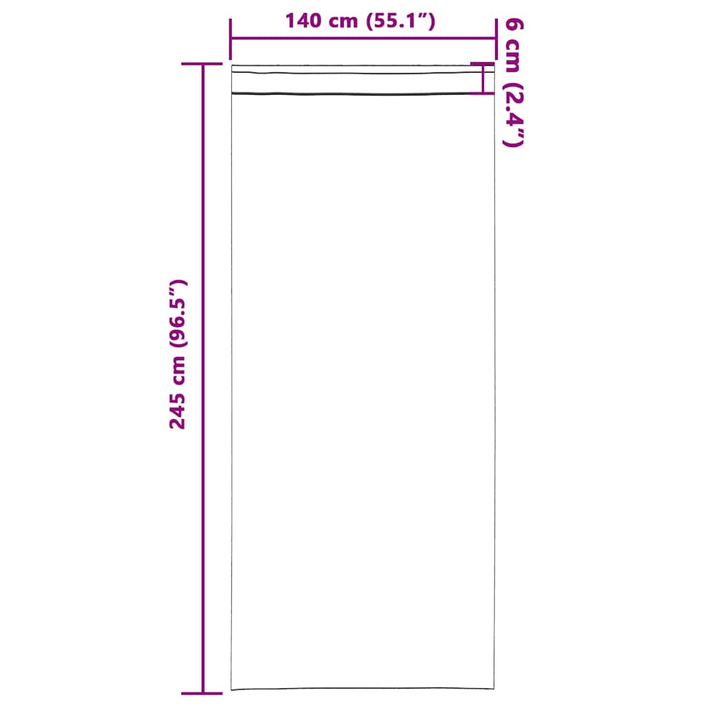 Vorhang mit Vorhängen 2 pcs Grau 245 x 140 cm Samt