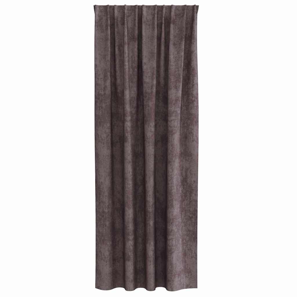 Vorhang mit Vorhängen 2 pcs Braun 245 x 140 cm Samt