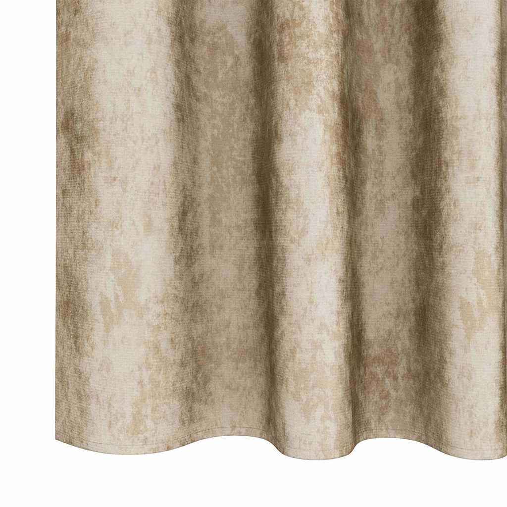Vorhang mit Vorhängen 2 pcs Creme 260 x 140 cm Samt