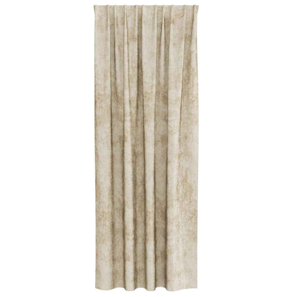 Vorhang mit Vorhängen 2 pcs Creme 260 x 140 cm Samt