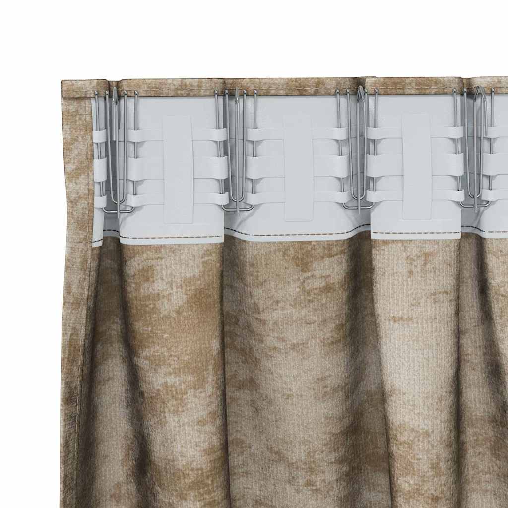 Vorhang mit Vorhängen 2 pcs Champagner 140 x 140 cm Samt