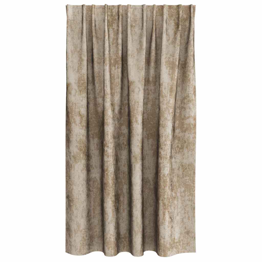 Vorhang mit Vorhängen 2 pcs Champagner 140 x 140 cm Samt