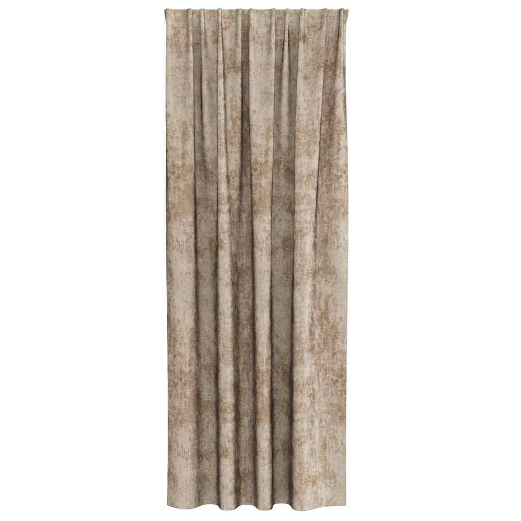 Vorhang mit Vorhängen 2 pcs Champagner 260 x 140 cm Samt