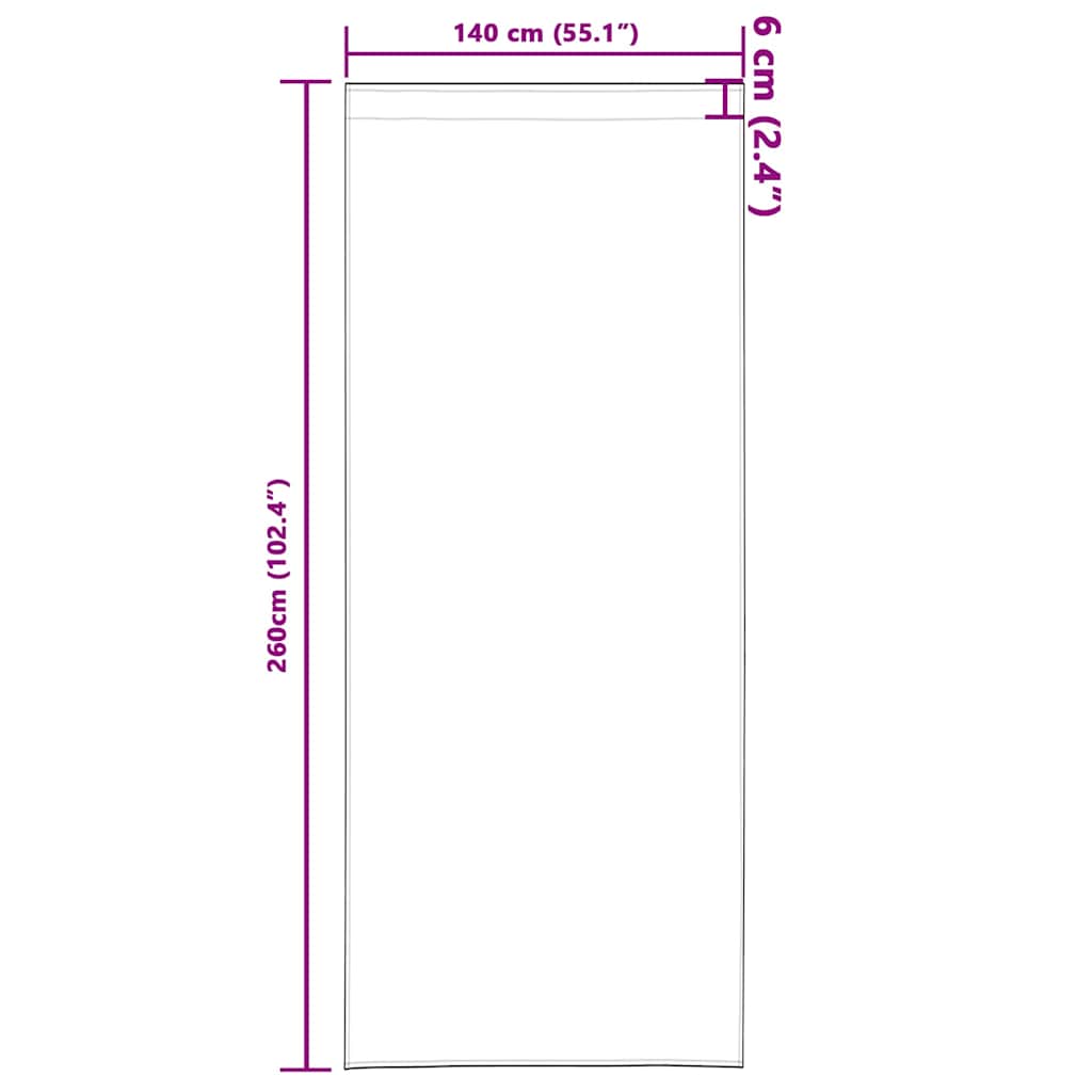 Vorhang mit Vorhängen 2 pcs Champagner 260 x 140 cm Samt