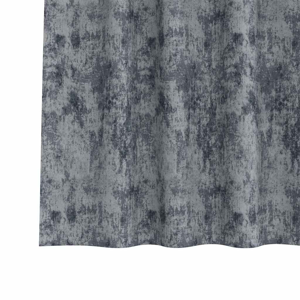Vorhang mit Vorhängen 2 pcs Silber Grau 140 x 140 cm Samt