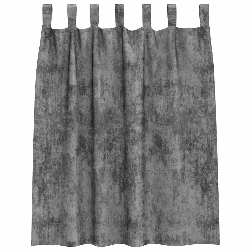 Vorhang mit Vorhängen 2 pcs Grau 140 x 140 cm Samt