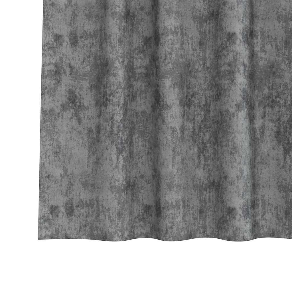 Vorhang mit Vorhängen 2 pcs Grau 260 x 140 cm Samt