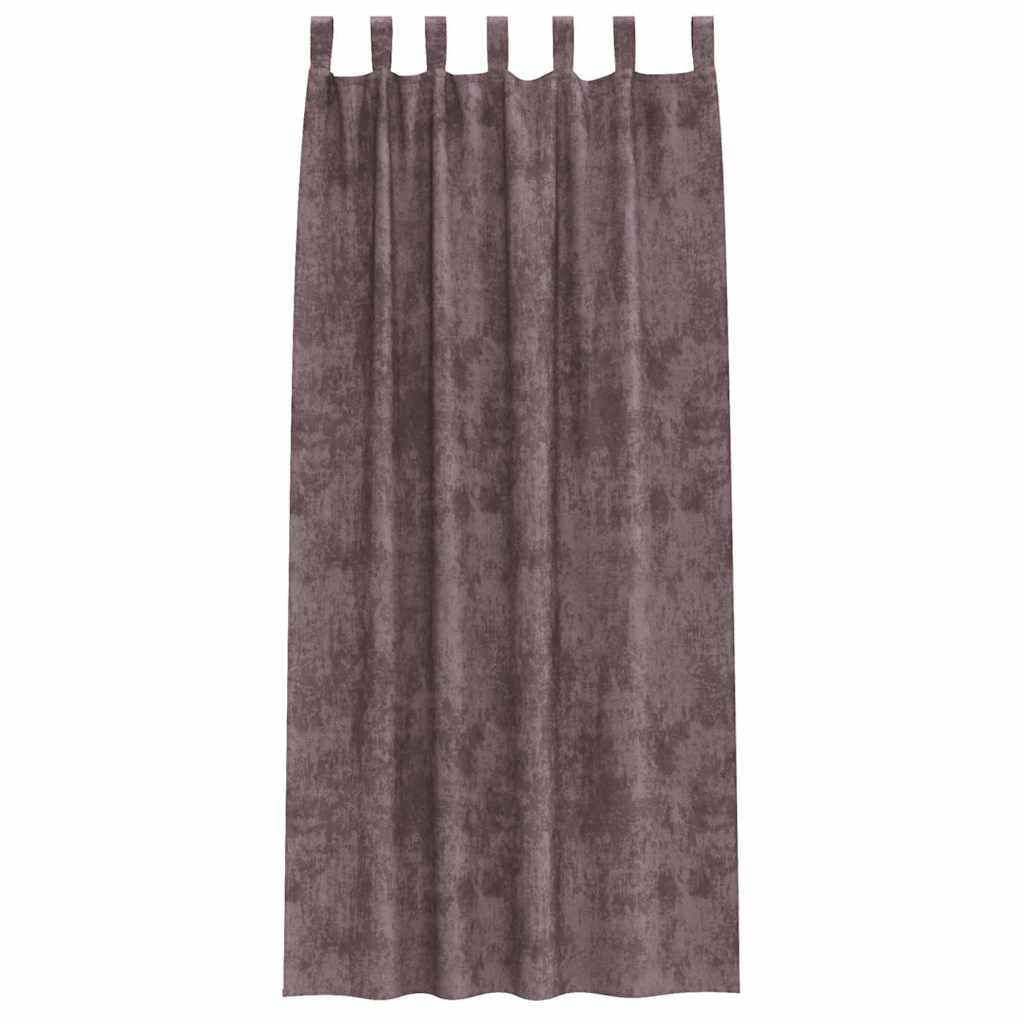 Vorhang mit Vorhängen 2 pcs Braun 260 x 140 cm Samt