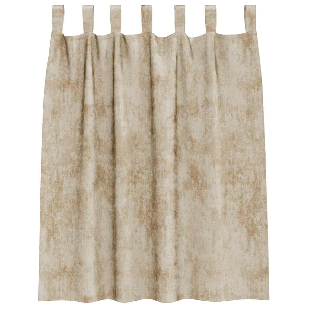 Vorhang mit Vorhängen 2 pcs Creme 140 x 140 cm Samt