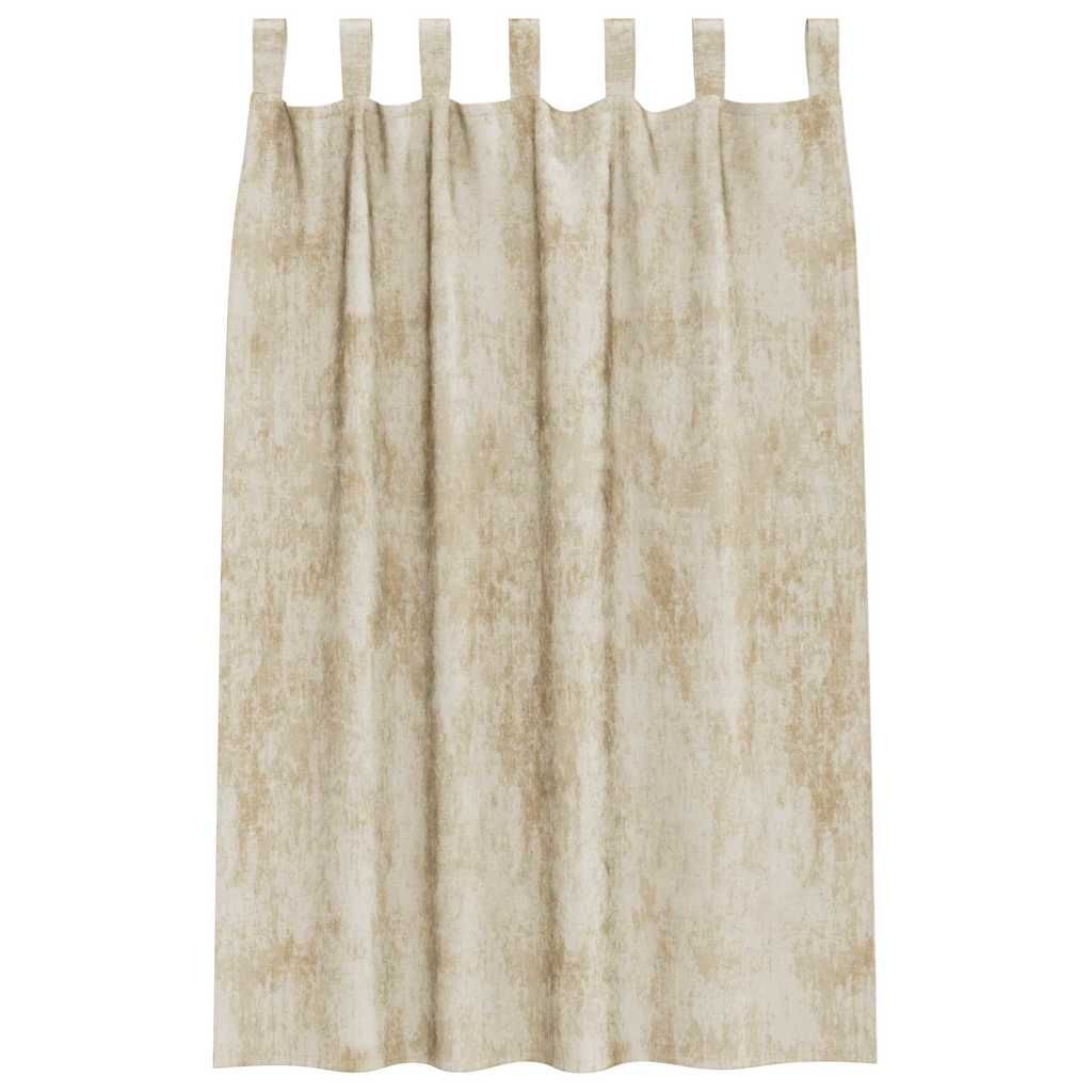 Vorhang mit Vorhängen 2 pcs Creme 175 x 140 cm Samt