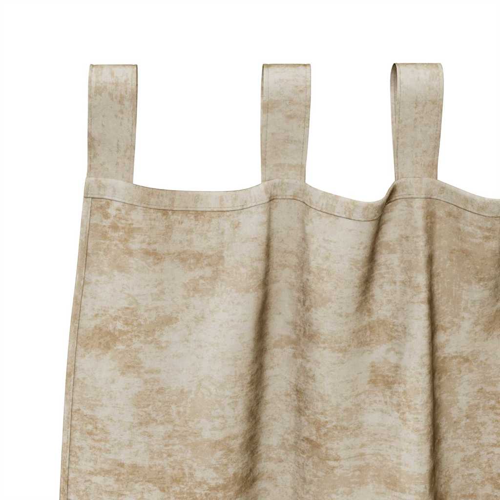 Vorhang mit Vorhängen 2 pcs Creme 225 x 140 cm Samt