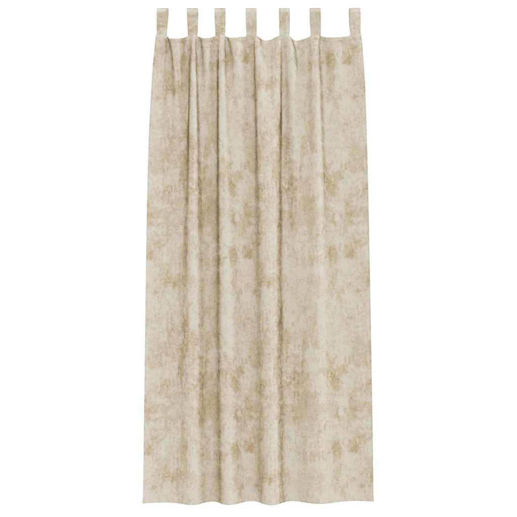 Vorhang mit Vorhängen 2 pcs Creme 260 x 140 cm Samt
