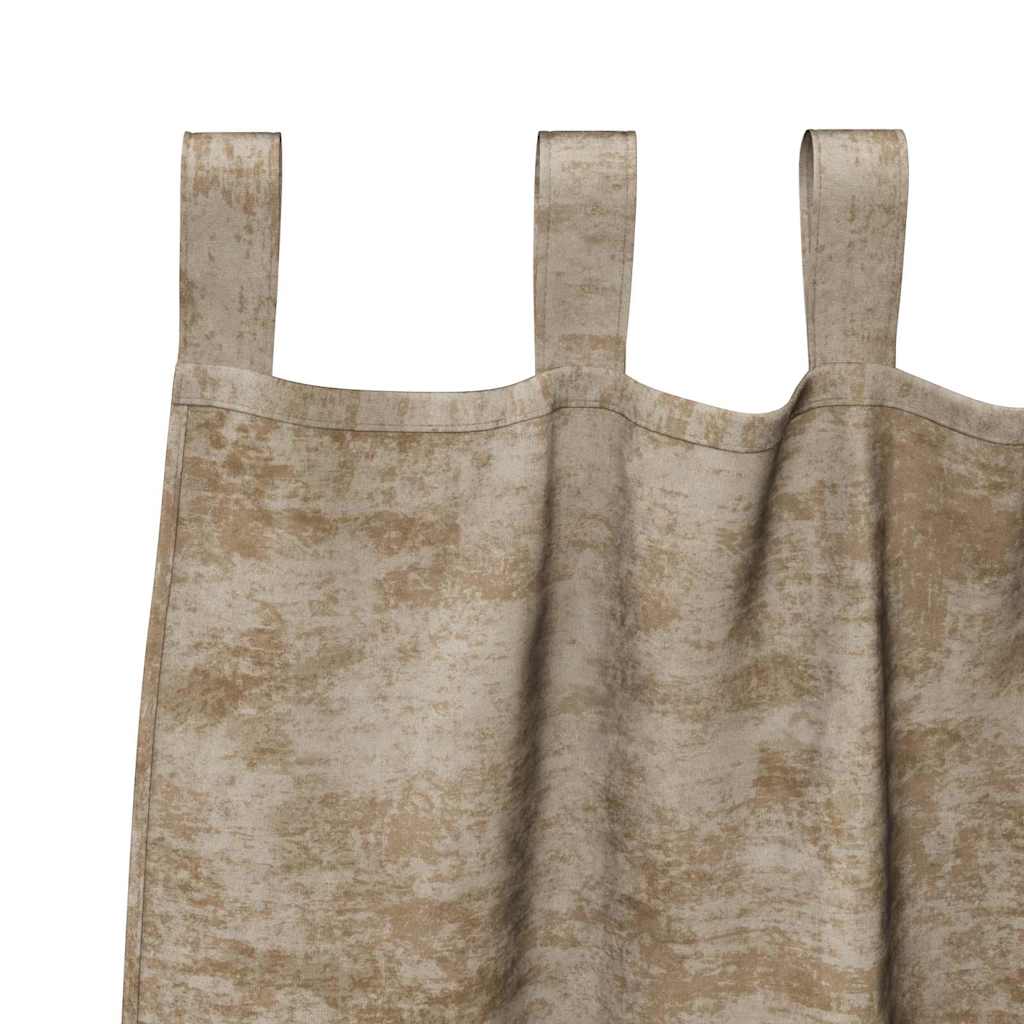 Vorhang mit Vorhängen 2 pcs Champagner 140 x 140 cm Samt
