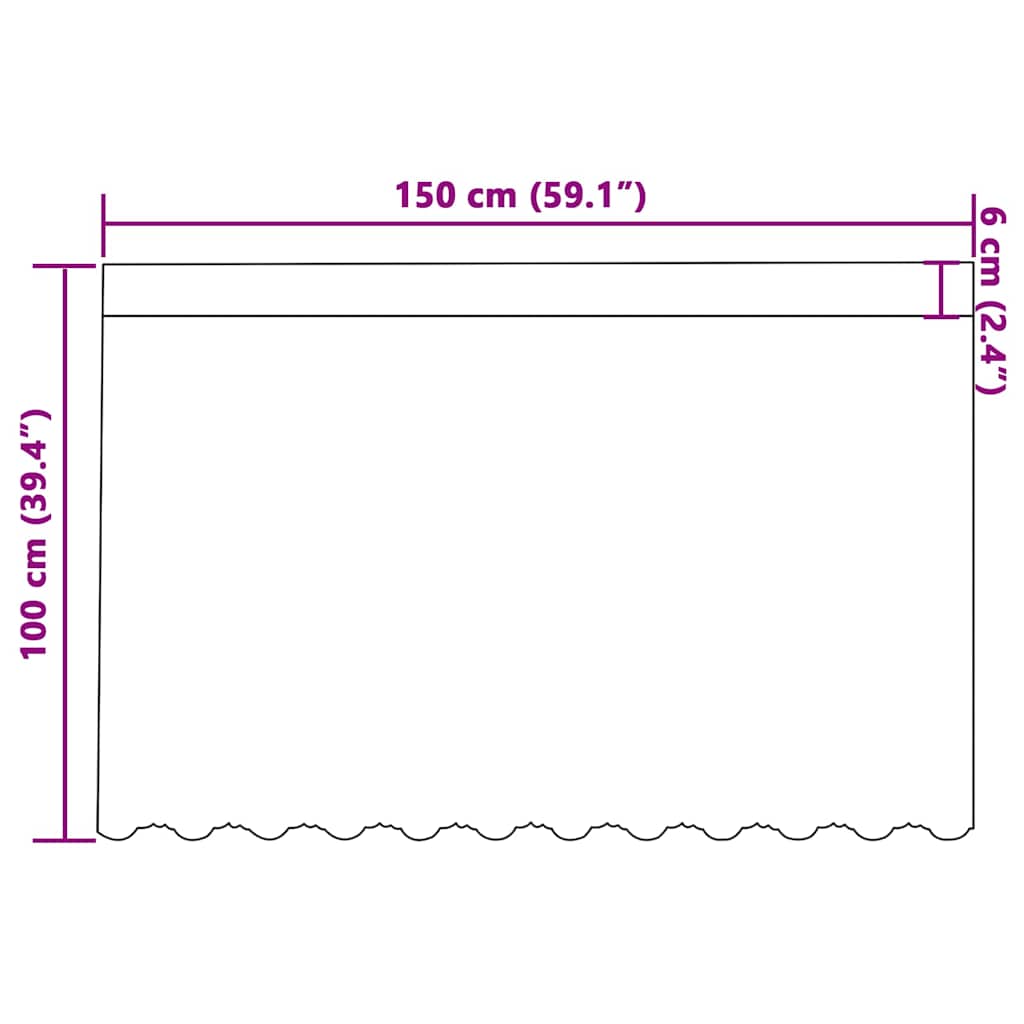 Spitzenvorhang mit Vorhängen Floral Weiß 100 x 150 cm Polyester