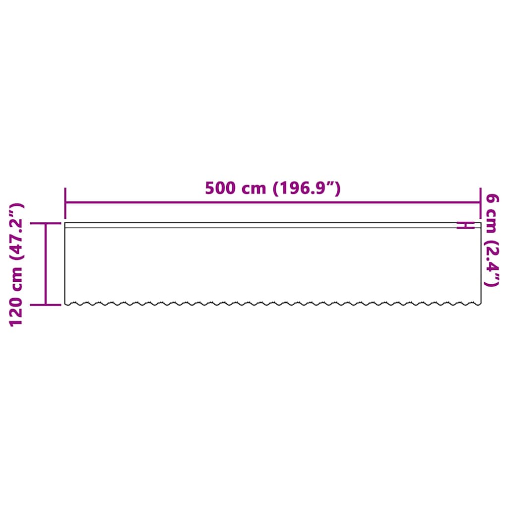 Spitzenvorhang mit Vorhängen Floral Weiß 120 x 500 cm Polyester
