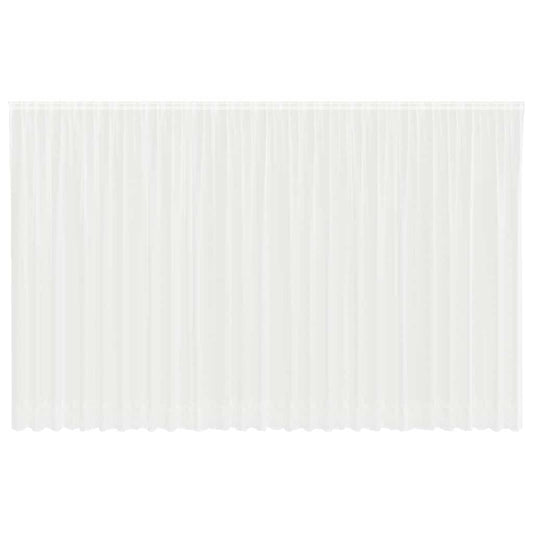 Spitzenvorhang mit Vorhängen Floral Weiß 260x750cm Polyester