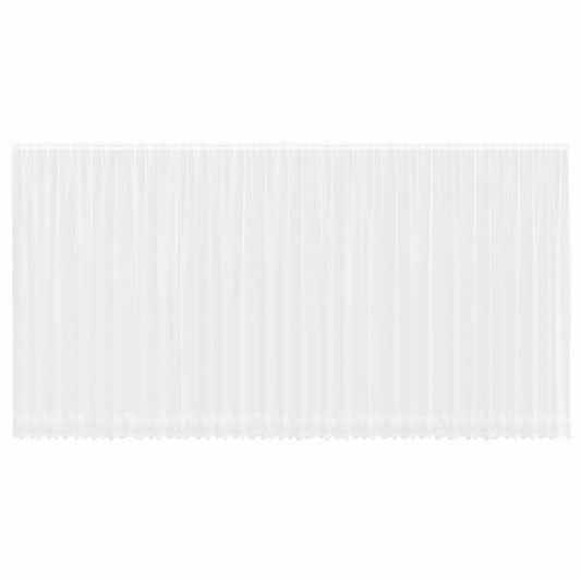 Spitzenvorhang mit Vorhängen Floral Weiß 260 x 900 cm Polyester