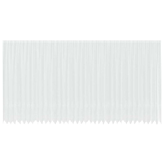 Spitzenvorhang mit Vorhängen Floral Weiß 280 x 900 cm Polyester