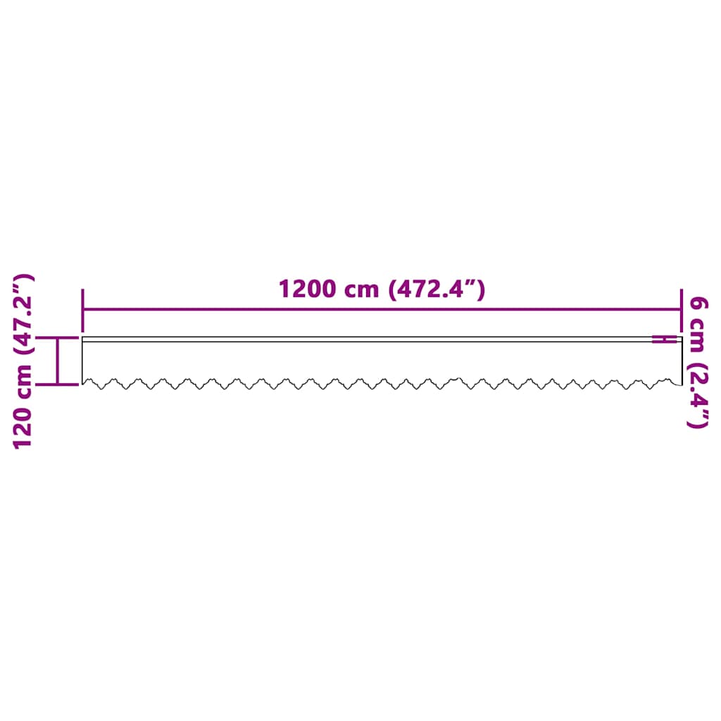 Spitzenvorhang mit Vorhängen Weiß 120 x 1200 cm Polyester