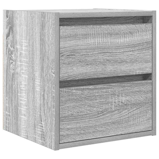 Wand-Nachttisch Grau Sonoma 38x34x40 cm