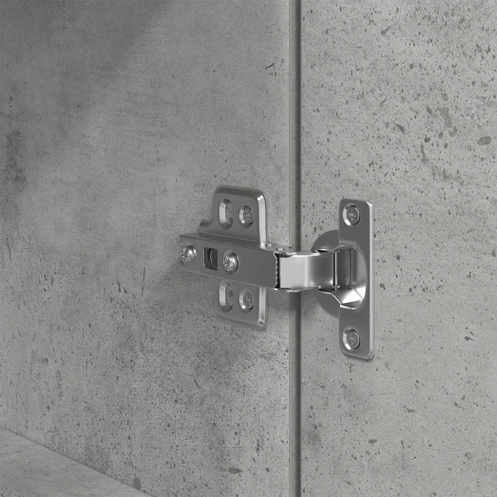 Nachttisch Betongrau 39x35x125 cm Holzwerkstoff