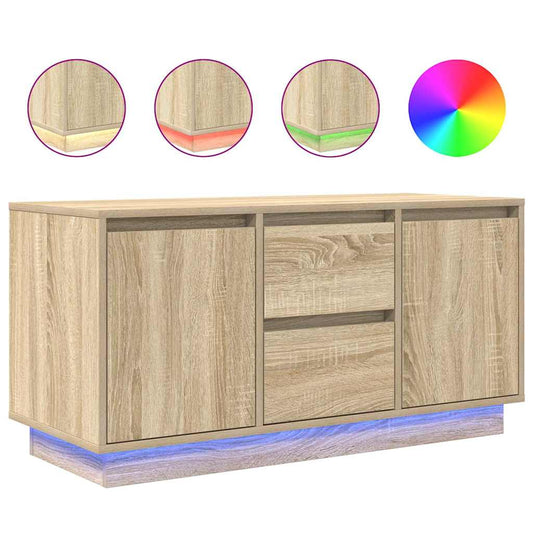 TV-Schrank mit LED-Leuchten Sonoma-Eiche 100x41x50 cm