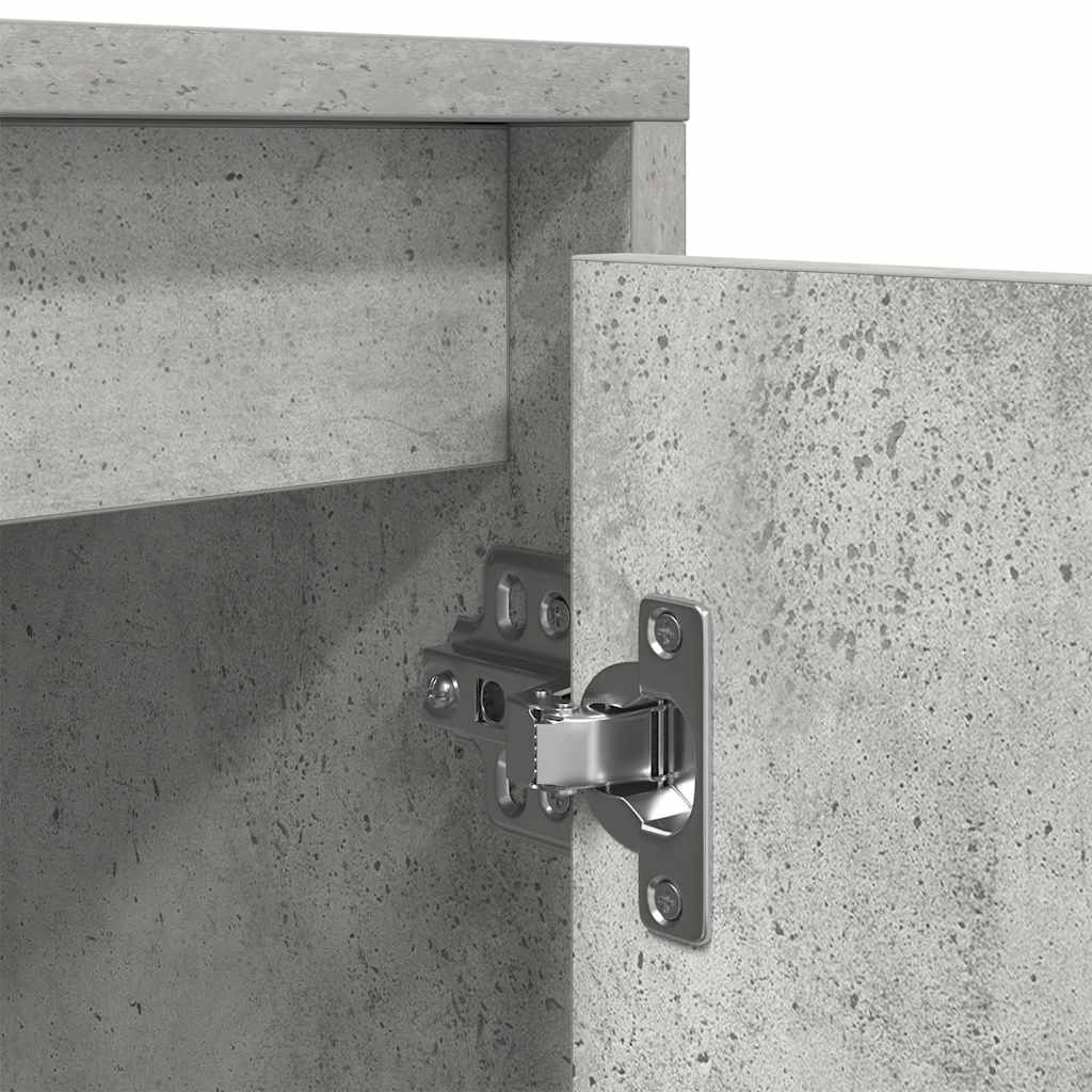 TV-Schrank mit LED-Leuchten Betongrau 100x41x50 cm